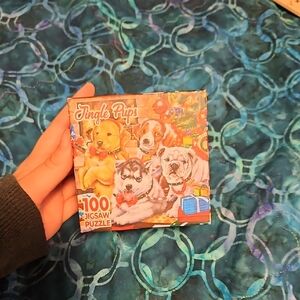 Jingle Pups 100-Piece Dog Puzzle - Festive Multicolor